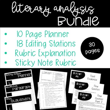 Preview of Literary Analysis Essay BUNDLE