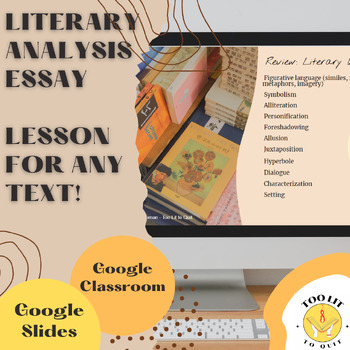 Preview of Literary Analysis Essay: Google Slides Lesson for ANY Text