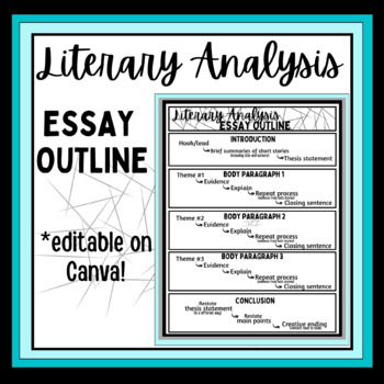 Preview of Literary Analysis Essay Outline (editable)