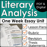 Literary Analysis Essay Pack for Any Book - Lessons & Mate