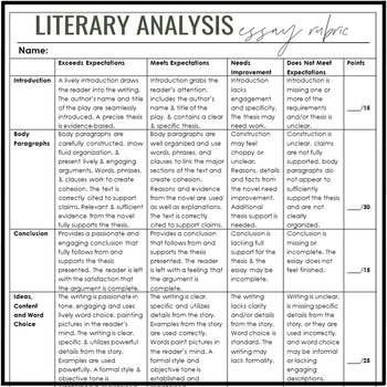 literary essay lesson plan