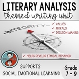 Literary Analysis Essay - Thematic Unit on Morals/Values -