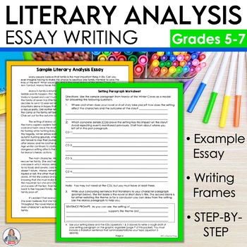 Preview of Literary Analysis Essay Writing Activity & Literary Analysis Graphic Organizers