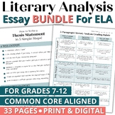 Literary Analysis Essay Writing Bundle for Middle School a