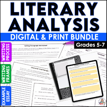 Preview of Literary Analysis Essay Writing Digital and Print Bundle - Google Classroom