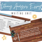 Literary Analysis Essay Writing Unit