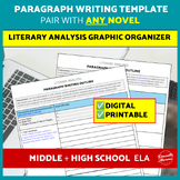 Literary Analysis Graphic Organizer Paragraph Writing Temp