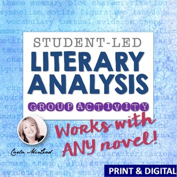 Preview of Literary Analysis Activity: Student-Led Lesson for ANY Novel
