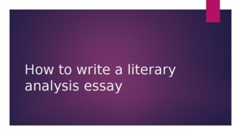 Literary Analysis PPT by C M | TPT