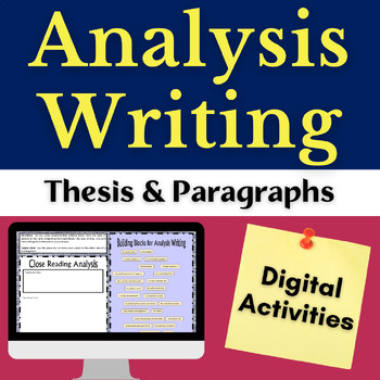 Preview of Literary Analysis Paragraph Writing Activity