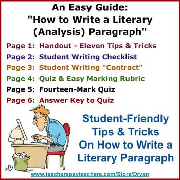 How to write literary analysis essay