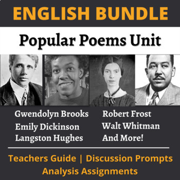 Preview of BUNDLE: Literary Analysis Poetry | Popular Poems & Poets