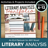Literary Analysis & Elements Flipbook Grades 7-12 EDITABLE