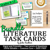 Literary Analysis Task Cards, Digital and Traditional BUNDLE
