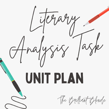 Preview of Literary Analysis Task Unit Plan - Fourth Grade
