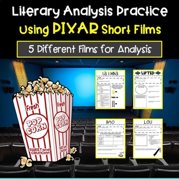 Preview of Literary Analysis Using Pixar Short Films