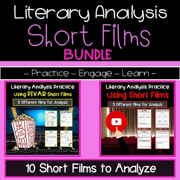 Preview of Literary Analysis Using Short Films Bundle | Secondary ELA