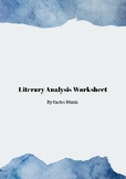 Literary Analysis Worksheet