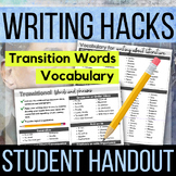 Literary Analysis Writing Transition Words with Analysis V