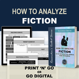 Literary Analysis how to - analyzing fiction – analyzing s