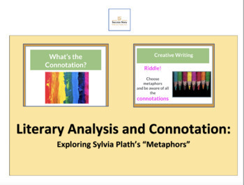 Preview of Literary Analysis of Poetry, Connotation: Exploring Sylvia Plath’s “Metaphors”