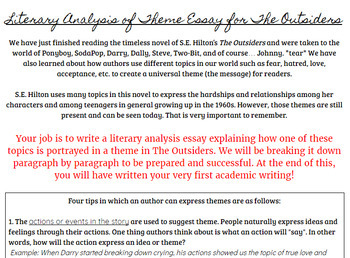 Thesis Examples In Literature