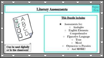 Preview of Literary: Literary Skill Assessments