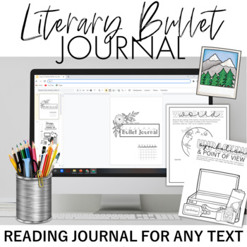 Preview of Literary Bullet Journal/ Reading Journal for Any Text