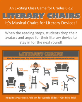 Preview of Literary Chairs - Literary Device Class Game