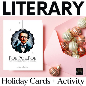Preview of Literary Christmas Cards + Fun Activity: ELA Student Gift, Bulletin Board, Craft