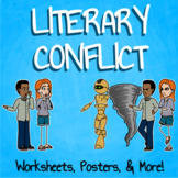 Literary Conflict Lesson Plan with Presentation, Worksheet