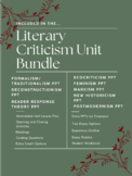 Literary Criticism 9-Week Unit Bundle!