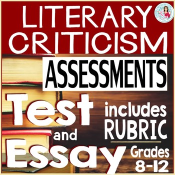 Preview of Literary Criticism Assessments | Essay with Rubric and Multiple-Choice Test