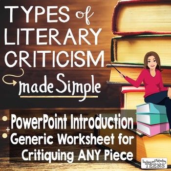 Preview of Literary Criticism - Literature Review How-to Lesson & Worksheet - Editable