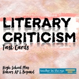 Literary Criticism Task Cards - Critical Approaches for Wr