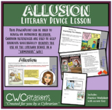 Literary Device: Allusion PowerPoint Lesson, Worksheet & A