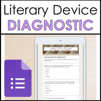 Preview of Literary Device Diagnostic - 60 Questions! - Google Forms