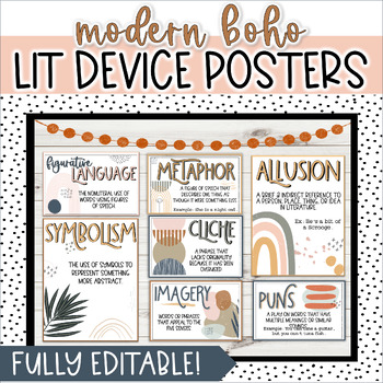 Preview of Literary Device & Figurative Language Poster Set for Secondary ELA
