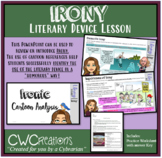 Literary Device: Irony PowerPoint Lesson, Worksheet & Answer Key