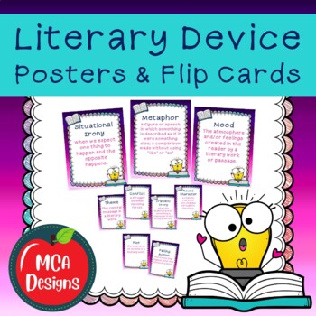 Preview of Literary Device Posters and Flip Cards