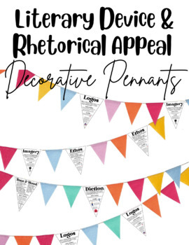 Preview of Literary Device & Rhetorical Appeal Pennant Posters