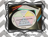 Literary Device Spinning Disk for Reference Notes or Inter
