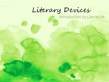 Preview of Literary Devices/ An Introduction for Literature for High School & University