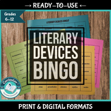 Literary Devices BINGO | Review Game for Literary Terms an