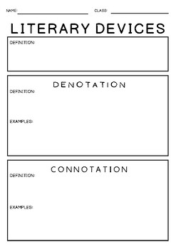 Preview of Literary Devices - Comprehensive Tool Kit