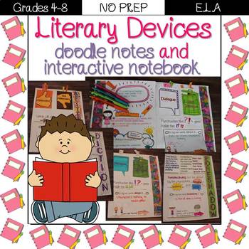 Preview of Literary Devices- Doodle Notes & Interactive Notebook
