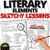 Literary Devices & Elements One Pagers Graphic Organizers 