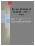 Literary Devices (Elements) and Reading Terms BUNDLE