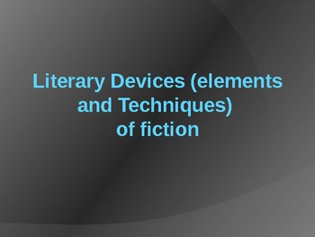 Preview of Literary Devices & Elements of Plot Powerpoint