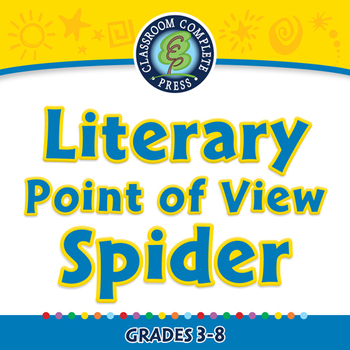 Preview of Literary Devices: Literary Point of View Spider - NOTEBOOK Gr. 3-8